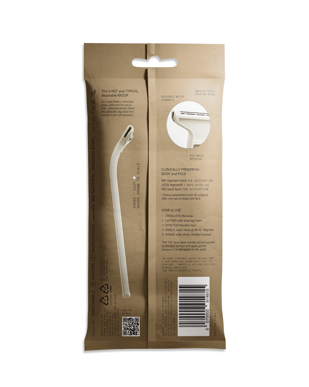 NIMBI Disposable Razor. Pack of 4